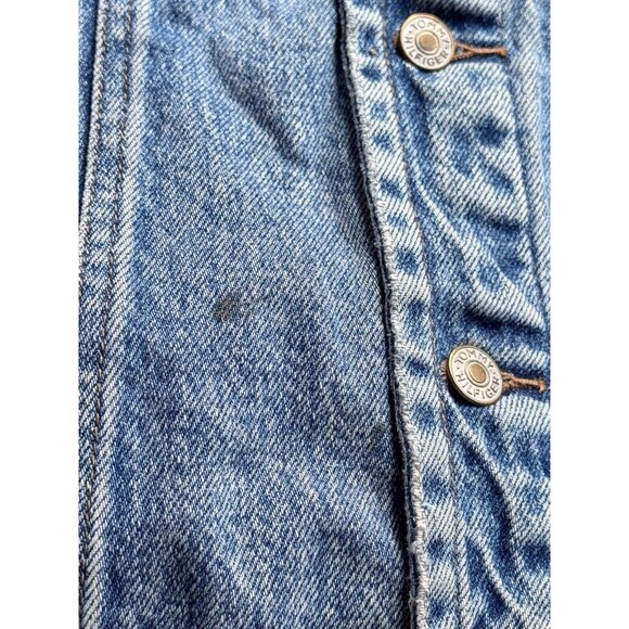 Vintage TOMMY HILFIGER 100% Cotton Star Print Lined Denim Vest, Size XL - Picture 9 of 16